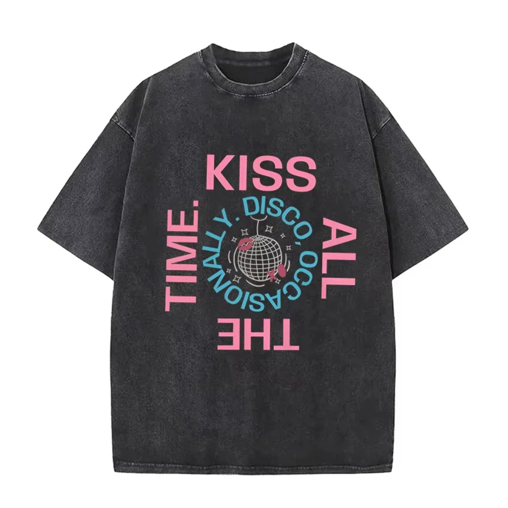 Harry Styles "Together" Tour 2026 Vintage Washed T-Shirt Men Women Pop Music Fashion Oversized Cotton Graphic TShirts Streetwear