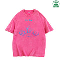I'm Fine Funny And Quirky Printed Washed T-Shirt 230G Loose Trendy Fashionable Cotton Short Sleeve Top Clearance Sale