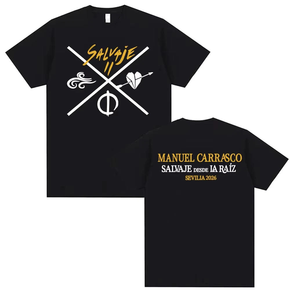 Manuel Carrasco Salvaje Desde Ia Raiz Sevilla 2026 T-shirt Men Women Fashion Hip Hop Punk T Shirts Male Cotton Oversized T Shirt