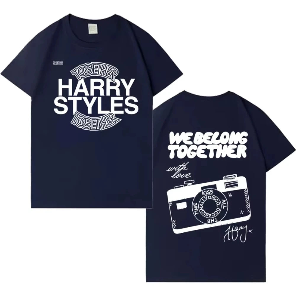 Singer Harry Styles Together Album Tour 2026 T-shirt Casual Cotton T Shirt Men's Women Hot Sale Cozy Oversized Tshirt Streetwear