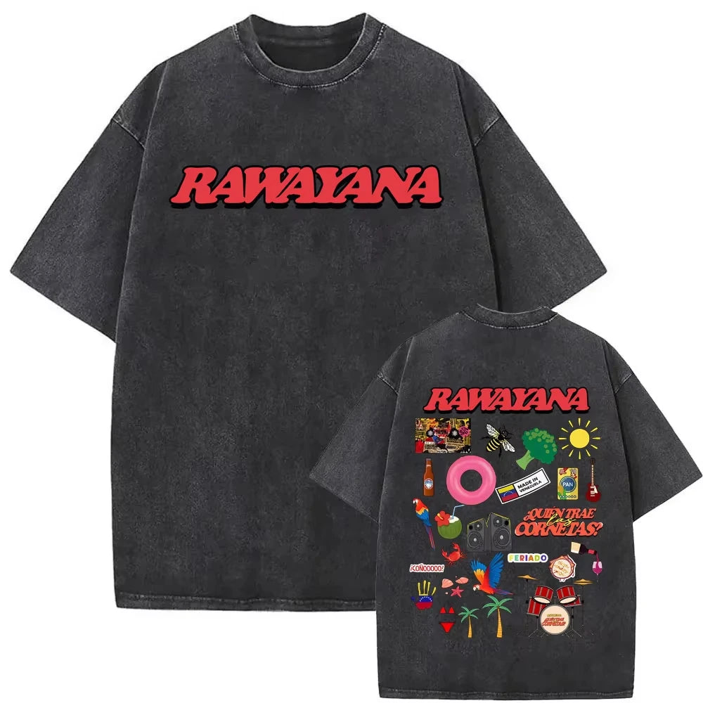 Rawayana Se Viene Cositas Lyrics Print T Shirts Men Women Fashion Hip Hop Streetwear T-shirt Casual Cotton Short Sleeve T Shirts