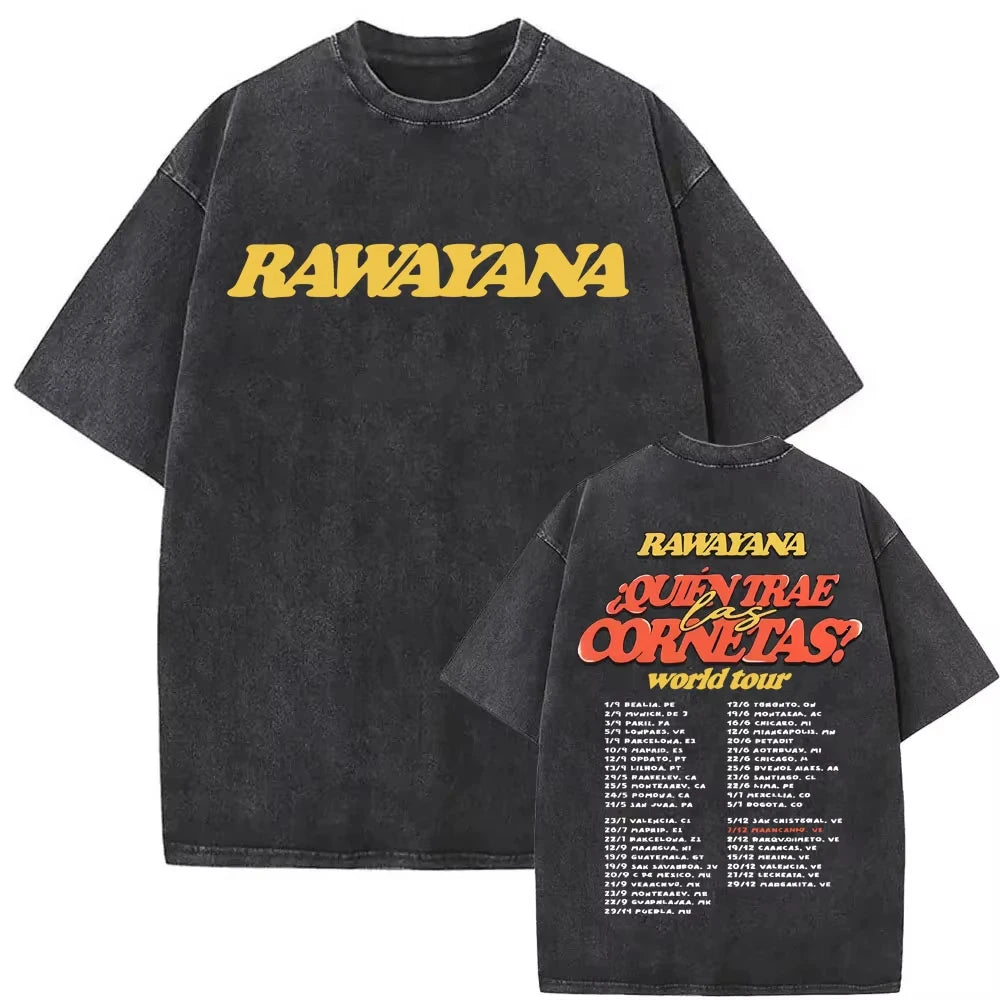 Rawayana Se Viene Cositas Lyrics Print T Shirts Men Women Fashion Hip Hop Streetwear T-shirt Casual Cotton Short Sleeve T Shirts