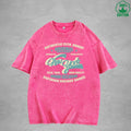 Original Interest Printed Washed T-Shirt 230G Multicolor Loose Trendy Fashionable Cotton Short Sleeve Top