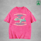 Original Interest Printed Washed T-Shirt 230G Multicolor Loose Trendy Fashionable Cotton Short Sleeve Top