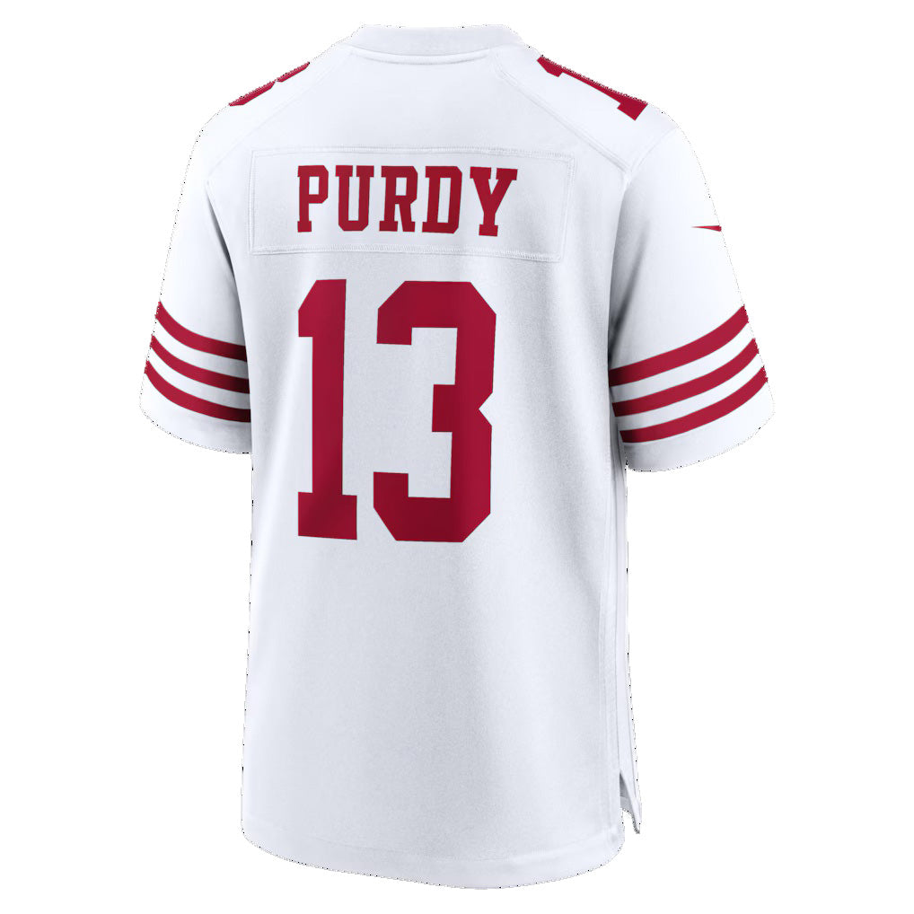 SF.49ers #13 Brock Purdy White 80th Anniversary Game Stitched Football Jerseys