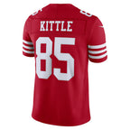 SF.49ers #85 George Kittle Scarlet Team Vapor F.U.S.E. Limited Stitched Football Jerseys