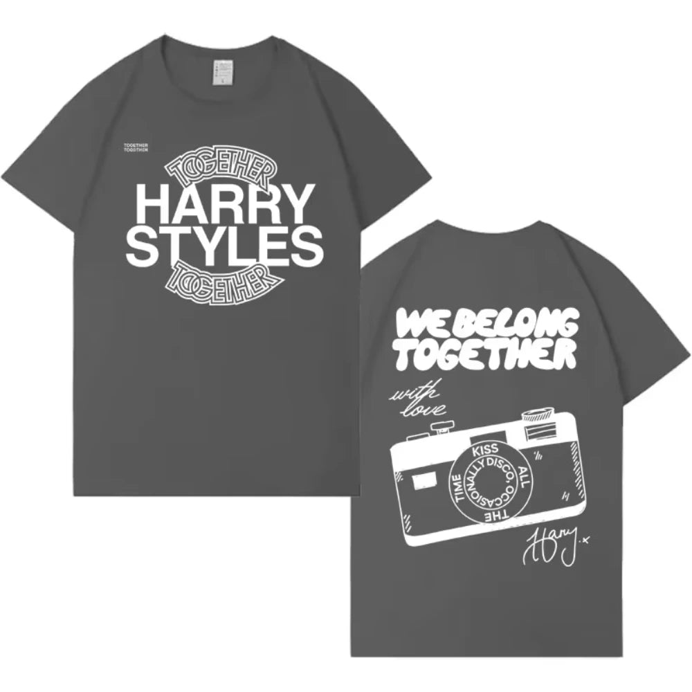 Singer Harry Styles Together Album Tour 2026 T-shirt Casual Cotton T Shirt Men's Women Hot Sale Cozy Oversized Tshirt Streetwear