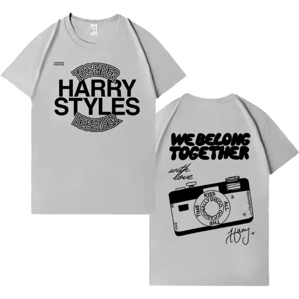 Singer Harry Styles Together Album Tour 2026 T-shirt Casual Cotton T Shirt Men's Women Hot Sale Cozy Oversized Tshirt Streetwear