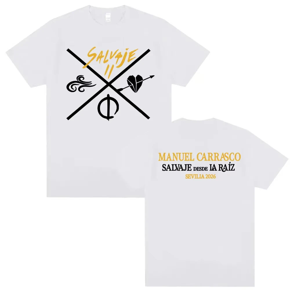 Manuel Carrasco Salvaje Desde Ia Raiz Sevilla 2026 T-shirt Men Women Fashion Hip Hop Punk T Shirts Male Cotton Oversized T Shirt