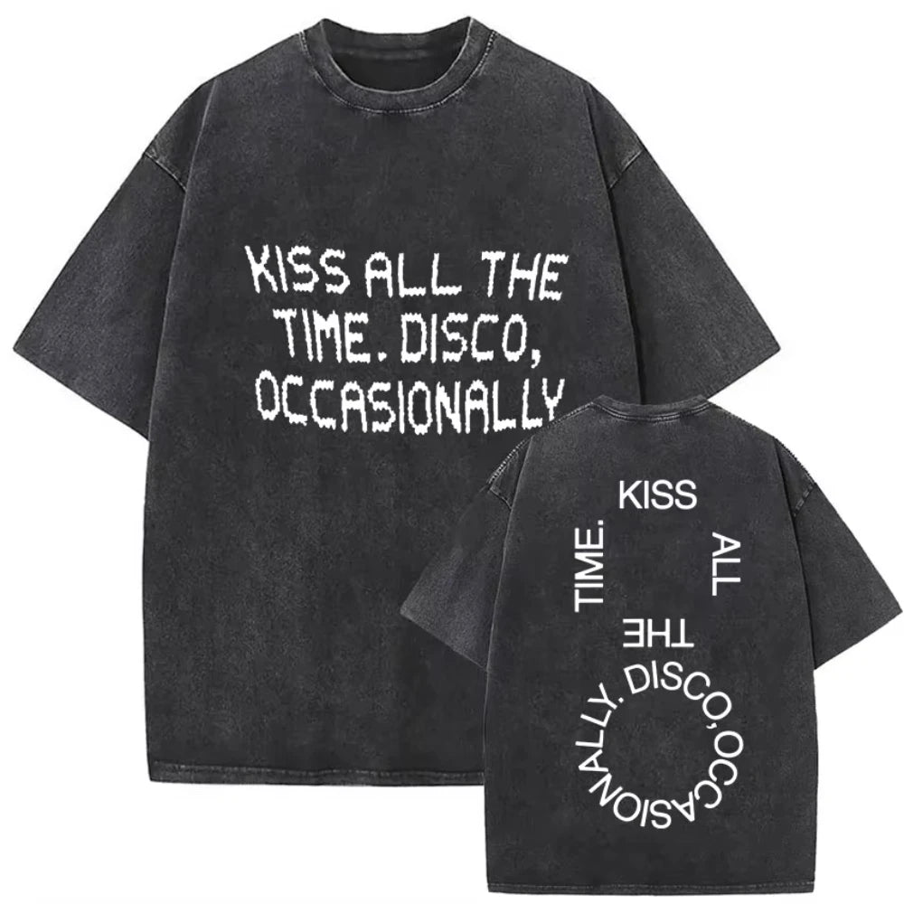 Harry Styles "Together" Tour 2026 Vintage Washed T-Shirt Men Women Pop Music Fashion Oversized Cotton Graphic TShirts Streetwear