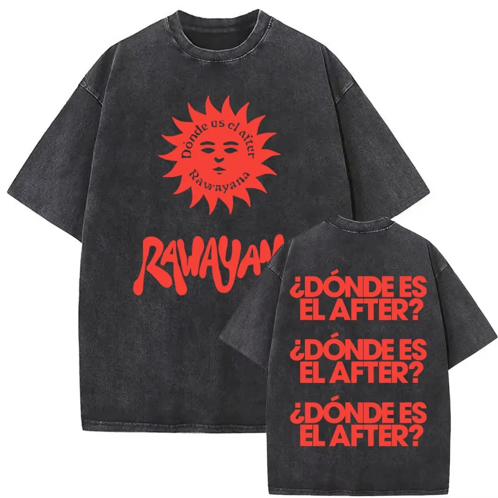 Rawayana Se Viene Cositas Lyrics Print T Shirts Men Women Fashion Hip Hop Streetwear T-shirt Casual Cotton Short Sleeve T Shirts