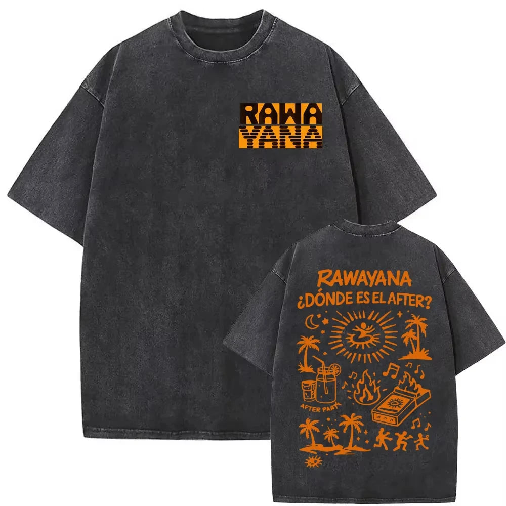 Rawayana Se Viene Cositas Lyrics Print T Shirts Men Women Fashion Hip Hop Streetwear T-shirt Casual Cotton Short Sleeve T Shirts