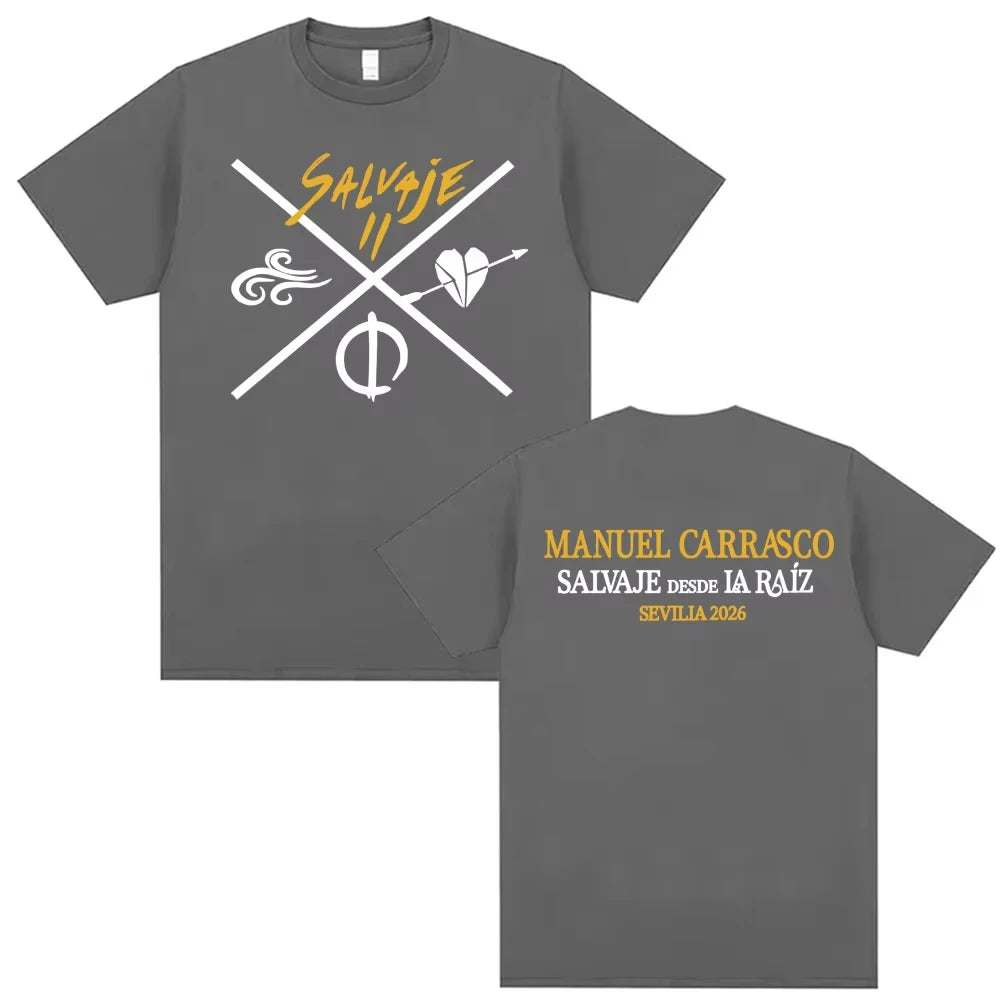 Manuel Carrasco Salvaje Desde Ia Raiz Sevilla 2026 T-shirt Men Women Fashion Hip Hop Punk T Shirts Male Cotton Oversized T Shirt