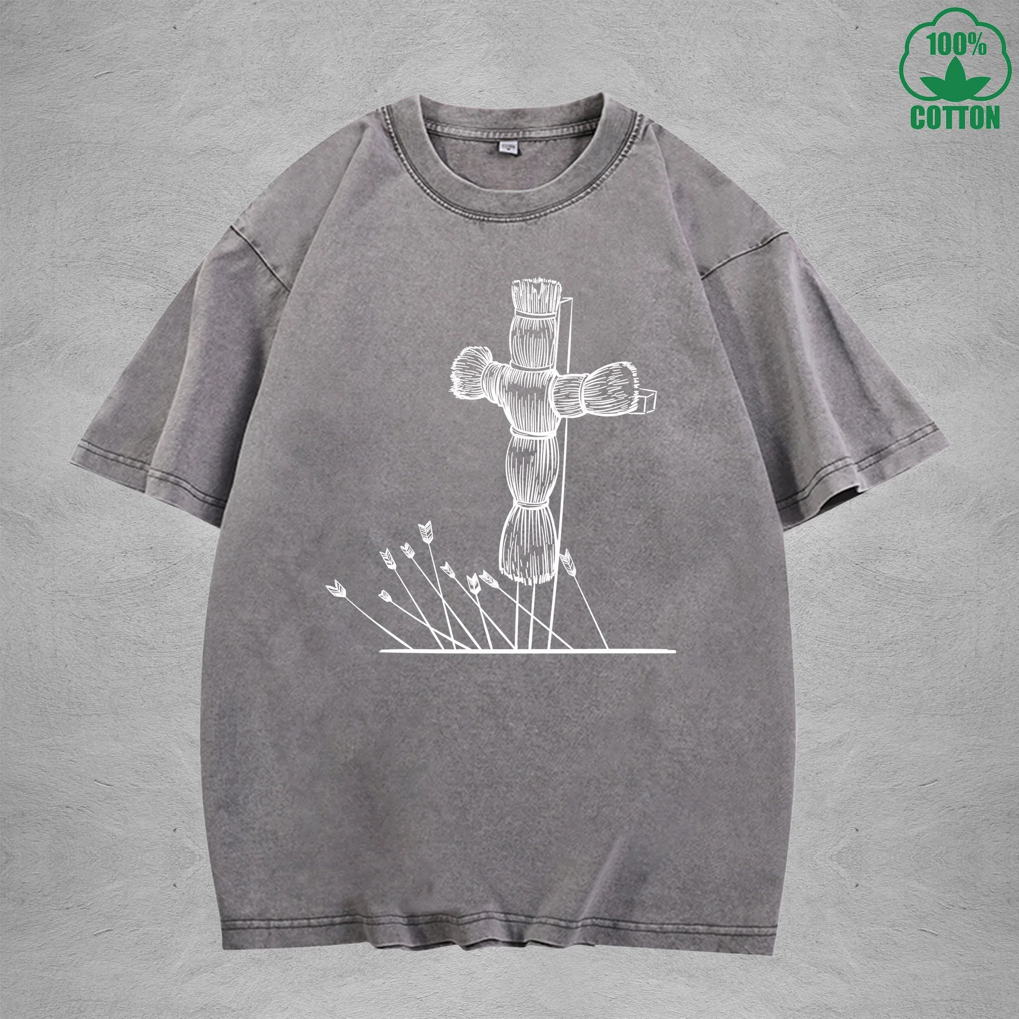 Training Mannequin American Retro 230G Washed T-Shirt Available in Multiple Colors Fashionable Pure Cotton Short Sleeve