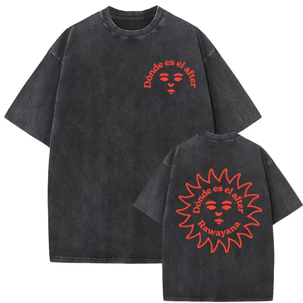 Rawayana Se Viene Cositas Lyrics Print T Shirts Men Women Fashion Hip Hop Streetwear T-shirt Casual Cotton Short Sleeve T Shirts