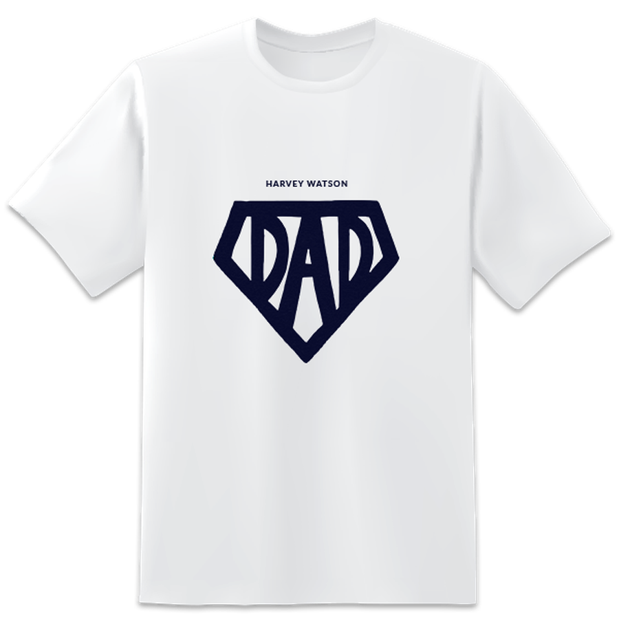 Superhero Dad White