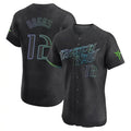 Tampa Bay Rays #12 Wade Boggs Player Black City Connect Home Limited Elite Stitched Baseball Jersey