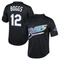 Tampa Bay Rays #12 Wade Boggs Player Black Mitchell & Ness Cooperstown Collection Mesh Batting Practice Stitched Baseball Jersey