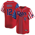 Tampa Bay Rays #12 Wade Boggs Player Red 2025 Independence Day Vapor Premier Limited Stitched Baseball Jersey