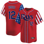 Tampa Bay Rays #12 Wade Boggs Player Red 2025 Independence Day Vapor Premier Limited Stitched Baseball Jersey