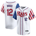 Tampa Bay Rays #12 Wade Boggs Player White 2025 Independence Day Vapor Premier Limited Stitched Baseball Jersey