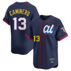 Tampa Bay Rays #13 Junior Caminero Player Navy All-star Limited Stitched Baseball Jersey