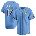 Tampa Bay Rays #17 Jake Fraley Player Light Blue Home Limited Stitched Baseball Jersey