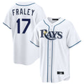 Tampa Bay Rays #17 Jake Fraley Player White Home Game Stitched Baseball Jersey