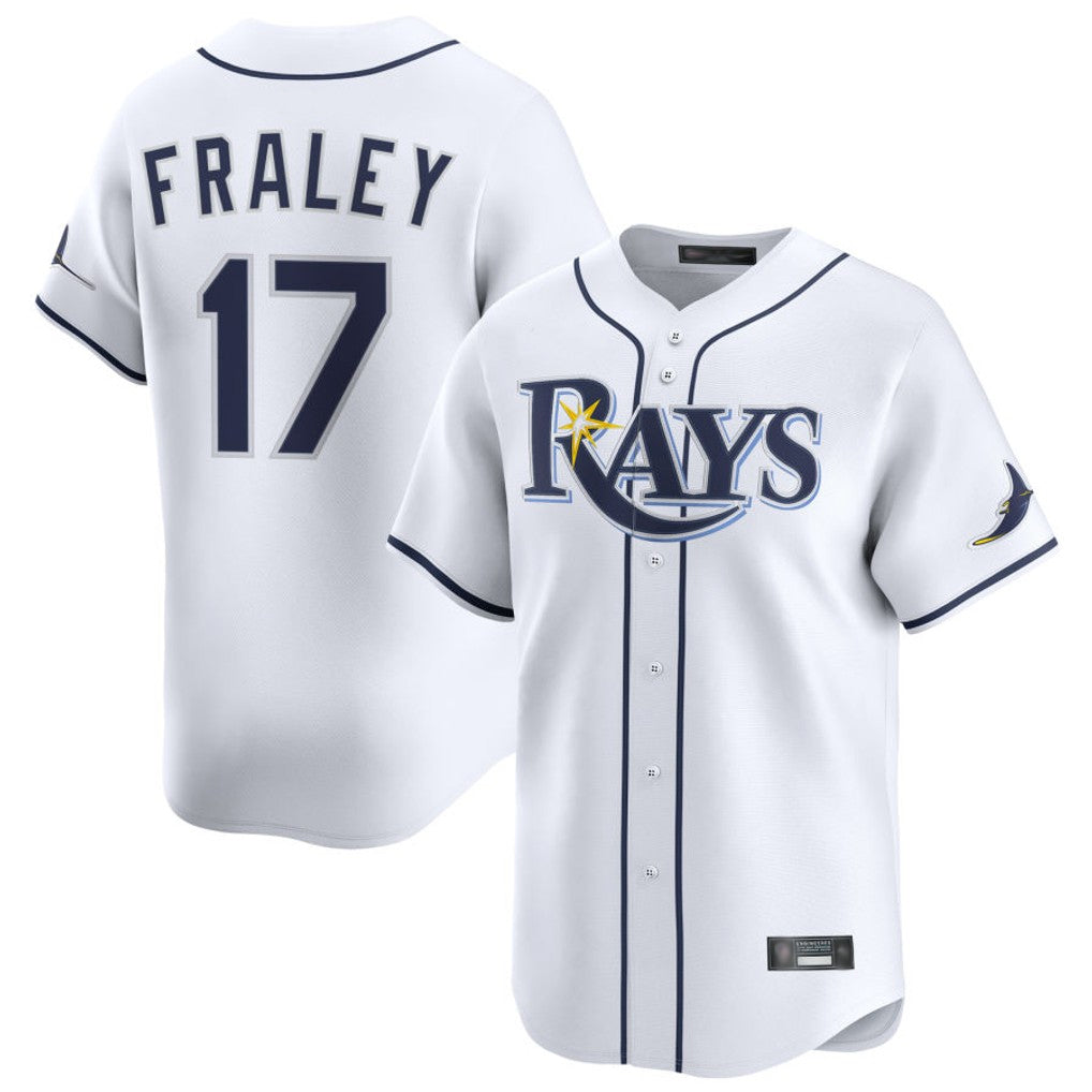 Tampa Bay Rays #17 Jake Fraley Player White Home Limited Stitched Baseball Jersey