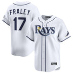 Tampa Bay Rays #17 Jake Fraley Player White Home Limited Stitched Baseball Jersey