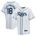 Tampa Bay Rays #18 Shane McClanahan Player White Home Game Stitched Baseball Jersey