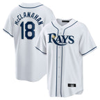 Tampa Bay Rays #18 Shane McClanahan Player White Home Game Stitched Baseball Jersey
