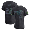 Tampa Bay Rays #22 Griffin Jax Player Black City Connect Home Limited Elite Stitched Baseball Jersey