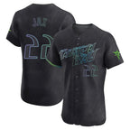 Tampa Bay Rays #22 Griffin Jax Player Black City Connect Home Limited Elite Stitched Baseball Jersey