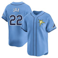 Tampa Bay Rays #22 Griffin Jax Player Light Blue Home Limited Stitched Baseball Jersey