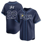 Tampa Bay Rays #22 Griffin Jax Player Navy Home Limited Stitched Baseball Jersey