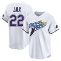 Tampa Bay Rays #22 Griffin Jax Player White City Connect Home Stitched Baseball Jersey