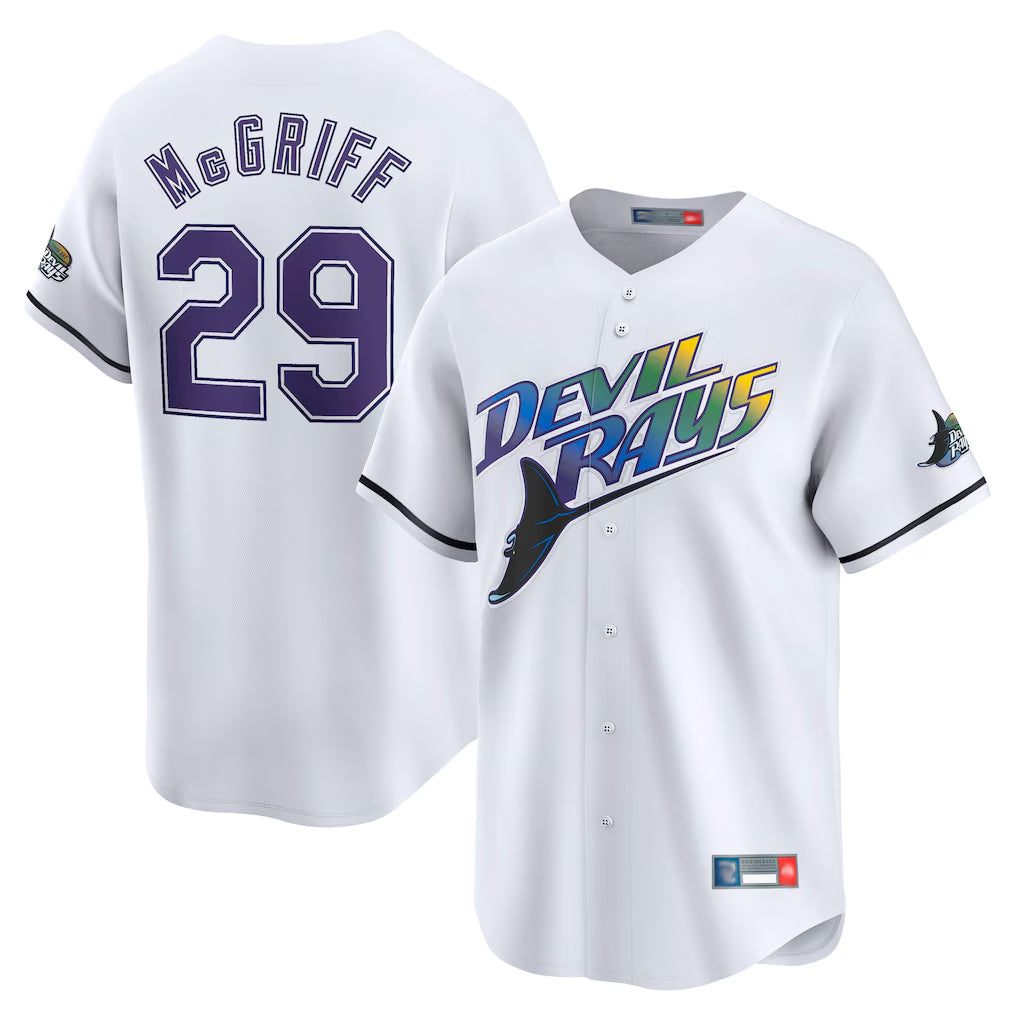 Tampa Bay Rays #29 Fred McGriff Player White City Connect Home Stitched Baseball Jersey