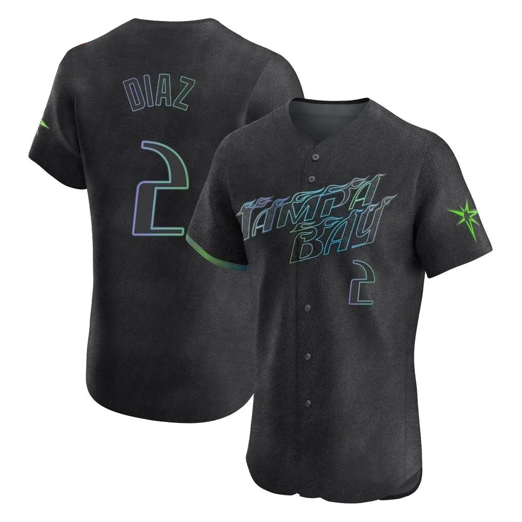 Tampa Bay Rays #2 Yandy Diaz Player Black City Connect Home Limited Elite Stitched Baseball Jersey