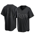 Tampa Bay Rays #2 Yandy Diaz Player Black Home Game Stitched Baseball Jersey