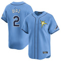 Tampa Bay Rays #2 Yandy Diaz Player Light Blue Home Limited Stitched Baseball Jersey