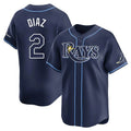 Tampa Bay Rays #2 Yandy Diaz Player Navy Home Limited Stitched Baseball Jersey
