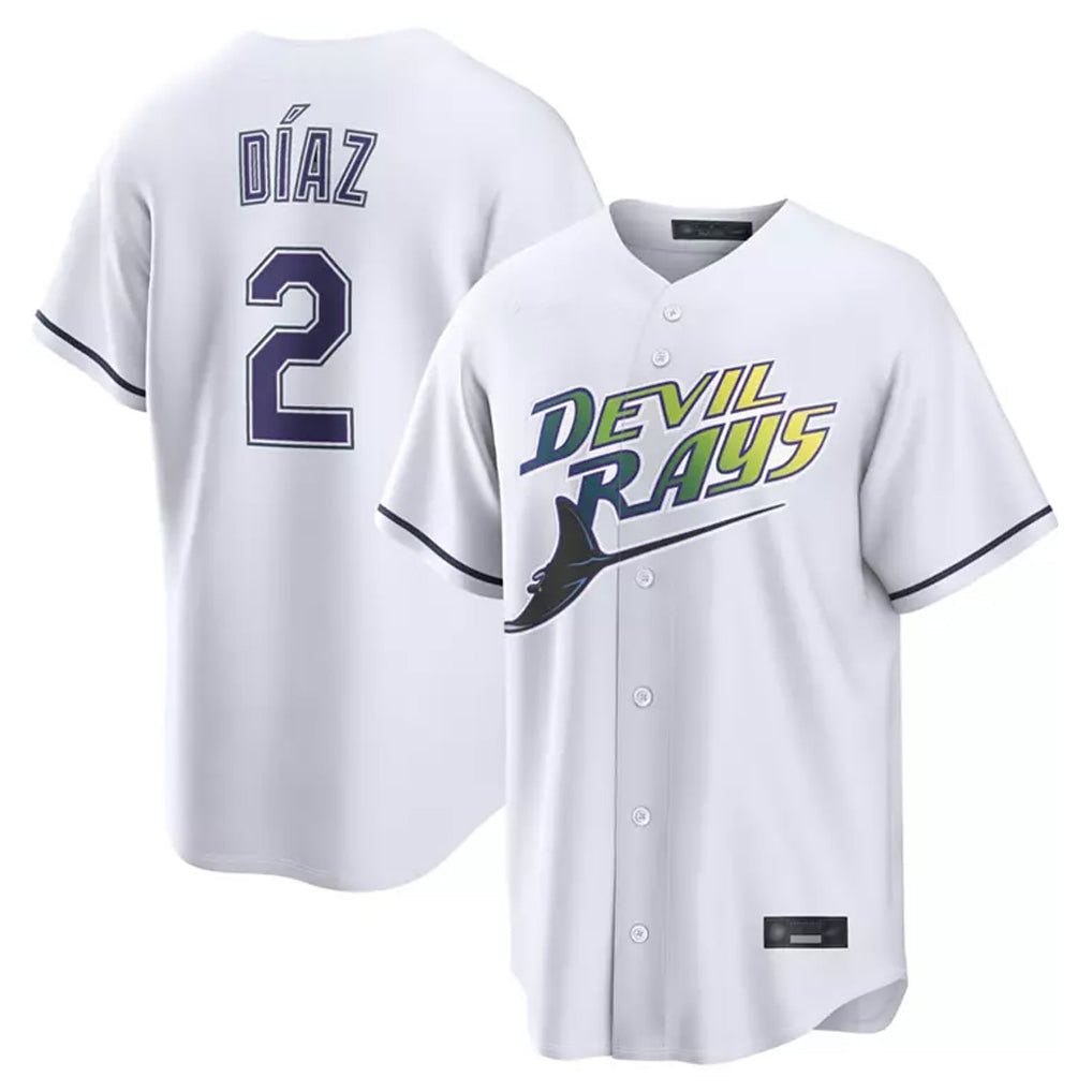 Tampa Bay Rays #2 Yandy Diaz Player White City Connect Home Stitched Baseball Jersey