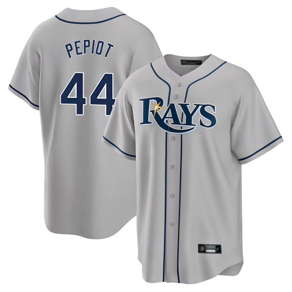 Tampa Bay Rays #44 Ryan Pepiot Player Gray Home Limited Stitched Baseball Jersey