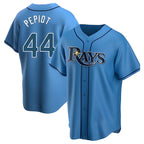 Tampa Bay Rays #44 Ryan Pepiot Player Light Blue Home Game Stitched Baseball Jersey
