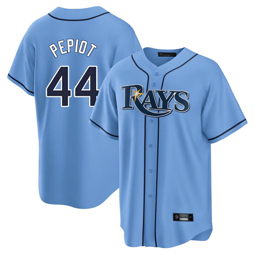 Tampa Bay Rays #44 Ryan Pepiot Player Light Blue Home Limited Stitched Baseball Jersey