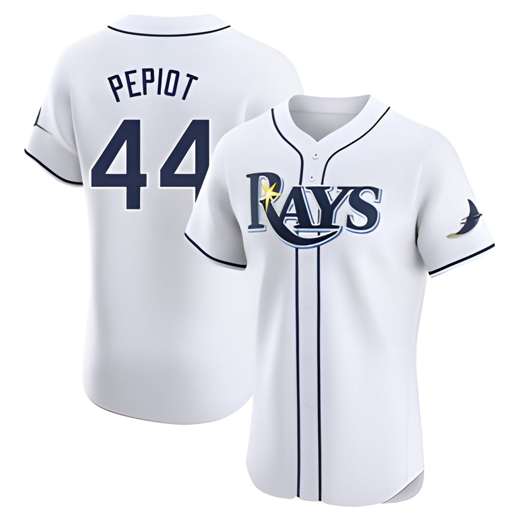 Tampa Bay Rays #44 Ryan Pepiot Player White Home Limited Elite Stitched Baseball Jersey