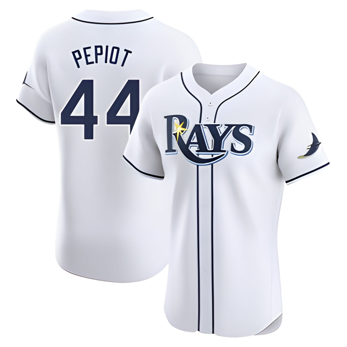 Tampa Bay Rays #44 Ryan Pepiot Player White Home Limited Elite Stitched Baseball Jersey