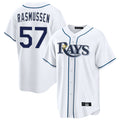 Tampa Bay Rays #57 Drew Rasmussen Player White Home Game Stitched Baseball Jersey