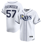 Tampa Bay Rays #57 Drew Rasmussen Player White Home Limited Stitched Baseball Jersey